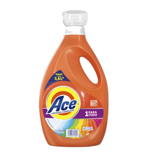 ace regular liquid detergent detergente limpieza completa 2.8 litro liter